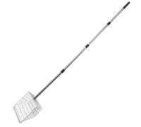 Fenteer Extended Handle Waste Litter Sifting Ladle Wire Mesh Head Stainless Steel Long Reach Ergonomic Handle With Hand Strap suitable for animal enclosures, Silver, style to 2