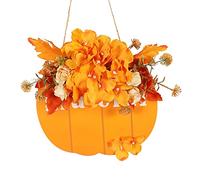 Fenteer Fall Wreath Thanksgiving Decorations for Front Door with Pumpkins Artificial Maples Leaves Wreath Autumns Harvest Halloween Decoration Indoor Outdoor