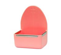 Fenteer Feeder for Cage Feeding Basin Stable Food Dispenser Water Dish Hanging Bunny Food Dish for Small Pet Birds Guinea Pig, Pink