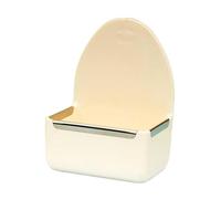 Fenteer Feeder for Cage Feeding Basin Stable Food Dispenser Water Dish Hanging Bunny Food Dish for Small Pet Birds Guinea Pig, beige