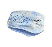 Fenteer Figure Skating Headband Workout Gear Versatile Multifunctional Warm Anti Slip Sweat Absorbing Sweatband for Gym Sports Adults, light blue