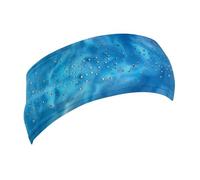 Fenteer Figure Skating Headband Workout Gear Versatile Multifunctional Warm Anti Slip Sweat Absorbing Sweatband for Gym Sports Adults, Ocean Blue