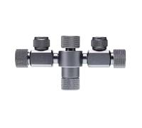 Fenteer Fish Tank CO2 Splitter Valve Aluminium Alloy 1 to 2 Professional Grass Tank Equipment Accessory 2 Way Regulator Valve