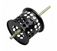 Fenteer Fishing Reel Ultralight Aluminum Alloy Spool Micro Perforated Casting Shaft Accurate Casting Improvement Suitable for Outdoor Lake River Fishing Enthusiasts, Black