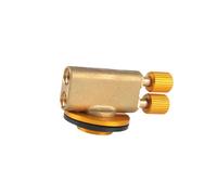 Fenteer Flat Cylinder Gas Valve Gas Burner Control Valve Metal Fitting Camping Double Head for Hiking Cooking Picnic Barbecue