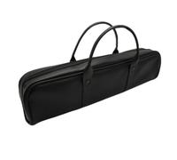Fenteer Flute Carrying Case Hard Shell Case Bag with Smooth Zipper and Soft Leather Wood Flannel Build with Carry Handles Suitable for Instrument Care Transport School, 16-Hole Flute Bag