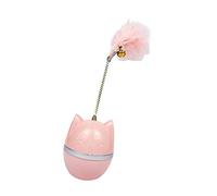 Fenteer Funny Interactive Cat Toy Teaser Toy Tumbler Decorative Game Ornament Home Decor Exercise Realistic Feather Exercise for, Pink