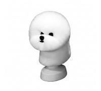 Fenteer Grooming Practice Mannequin Dog Training Model With Visible Joint Framework PE Mannequin With Long Neck Head Legs Tail For Salon Demonstration home , Bichon Head Model + Hair