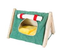 Fenteer Guinea Pig Bed Guinea Pig Hideout Hiding Place Warm Cages Accessories Hamster Nest House for Playing Sleeping Mice Hedgehogs, green