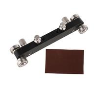 Fenteer Guitar Bridge Saddle Nut Sander with Sandpaper Repair Aluminum Alloy Adjustment Screws for Acoustic Classical Electric Guitar, Black