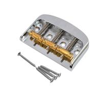 Fenteer Guitar Bridge Zinc Alloy Plate High Performance Easy to Install Lightweight Professional Luthier Tools Replaces Guitar Parts, silver