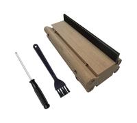 Fenteer Guitar Fret End Beveling File Fret End Dressing Tool Sturdy Versatile Wooden Luthier Tool for Bass Musical Instrument Shaping, Type A