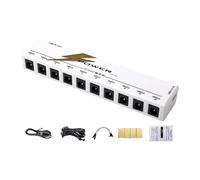 Fenteer Guitar Pedal Power Supply,Guitar Pedal Power Portable for 9V/12V/18V Effect Pedals for Performances Acoustic Guitars, White