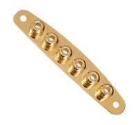 Fenteer Guitar String through Plate Guitar Bridge String thru Body Ferrule Plate High Performance Gold Stable Accessories Equipment
