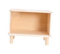 Fenteer Hamster Digging Box Toy Hole in The Box Hideout Hutch Digging Sand Container Hamster House for Chinchillas Mice Small Animals, S