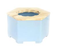 Fenteer Hamster Sand Bath Box Small Shower Bathtub Splashing Resistant Sand Basin Bath House for Mice Small Animals, Blue
