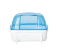 Fenteer Hamster Sand Bath Tub House for Small Animals with Transparent Cover Lid for Dust Bathing Hamsters Gerbils Mice Desert Rodents Suitable for Indoor Cage Use, Style E