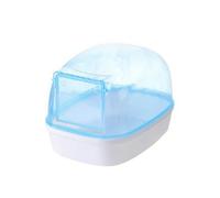 Fenteer Hamster Sand Bath Tub House for Small Animals with Transparent Cover Lid for Dust Bathing Hamsters Gerbils Mice Desert Rodents Suitable for Indoor Cage Use, Style G