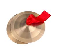 Fenteer Hand Cymbals Musical Instrument Small Traditional Finger Cymbals Percussion Instrument for Band Performance School Beginner, 9cm