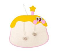 Fenteer Hanging Cat Scratcher with Toy Balls Portable Cute Floor Mat Pet Accessory Multifunctional Rug Anti Slip Wall Mounted Cat Bed