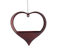 Fenteer Heart Shape Hanging Planter Metal Plant Pot Farmhouse Patio Garden Decoration Fence Hanging Plant Basket Plant Hanger