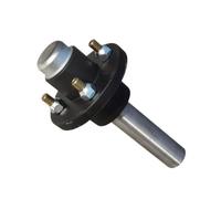 Fenteer Heavy Duty Trailer Axle Assembly with 4x100 Bolt Pattern Hub and Solid Steel Spindle for Boat Trailer Replacement Suitable for Chassis Support Repairs
