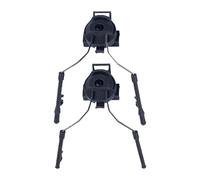 Fenteer Helmet Rail Adapter Helmet Accessories Easy Installation Multifunction Earmface Fixing Bracket Headset Holder for Camping, Black