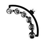 Fenteer Hi Hat Tambourine Hand Held Percussion Instrument Music Rhythm Tambourine for Kids Adults Singers, L