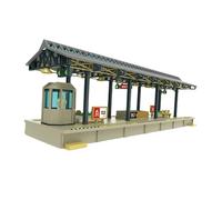 Fenteer HO Scale Train Station Model Train Track Accessories Sand Table, Architectural Display, Miniature Building Model