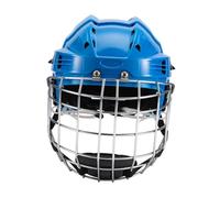 Fenteer Hockey Helmet Rugby Helmet, Protector Breathable Portable with Cage for Adults Practice Indoor Training Competition, Blue, 58cm to 68cm