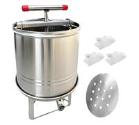 Fenteer Honey Extractor Fruit Wine Press Honey Production Equipment Homemade Portable Wine Making Crusher for Vinasse Honeycomb Grape, 3 Filtration bags