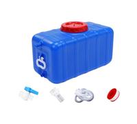 Fenteer Horizontal Water Tank Drink Container with Screw Lid Portable Storage Barrel Water Bucket for Hiking BBQ Camping RV Emergency, 50L
