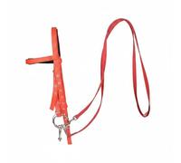 Fenteer Horse Riding Bridle Set Headstall Reins Tack Split Bridle Enduring Build Electroplated Hardware Improved Responsiveness suitable for routine exercise coaching countryside trails, Red, L