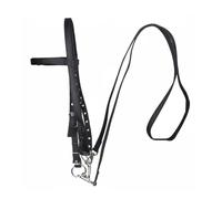 Fenteer Horse Riding Bridle Set Headstall Reins Tack Split Bridle Enduring Build Electroplated Hardware Improved Responsiveness suitable for routine exercise coaching countryside trails, Black, L