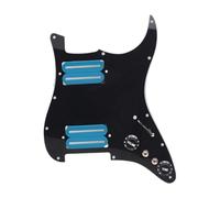 Fenteer Humbucker Electric Guitar Pickguard Pickup,Wiring Loaded HH Sturdy Guitar Spare Part Practical Prewired Pickguard for ST Accs, Black Blue