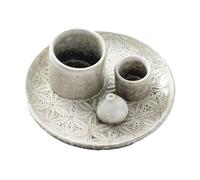 Fenteer Incense Candle Holder Incense Burner Accent Ornament Holder Burning Sage for Meditation Office Living Room, White