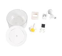 Fenteer Induction Cat Water Drinking Container 1500ml Capacity Chargeable Three Drinking Modes Quiet for Dogs Puppy Vacation, White