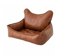 Fenteer Industrial Bed with Side Bolsters for Small Canines Outer Shell Easy Maintenance Curved Zipper Cover Space Saving 47x62x23 Cm Suitable for Living Room, Light Brown