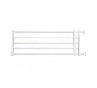 Fenteer Industrial Gate Lightweight Carbon Gate with Horizontal Bar Construction and Vertical End Supports Suitable for Interior Living, White, Width 39-60cm