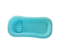 Fenteer Inflatable Bathtub Bed Shower Bathtub Easy Inflation and Deflation PVC Comfortable Inflatable Shampoo Basin Bedside Bath Tub, Sky Blue