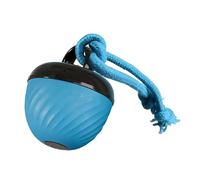 Fenteer Interactive Dog Toy Ball with Ropes Engagement Tool Small Medium Large Dogs Moving and Rolling Self Play Pet Puppy Ball, Blue