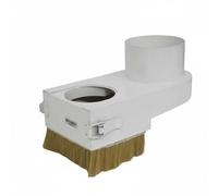 Fenteer Iron Dust Cover CNC Spindle Dust Shoe Brush Engraving Machine Dust Rotary Knob Quick Change Thick Nylon Bristles Suitable for Woodcraft Machining Workshop , 80MM , White Iron Push-Pull