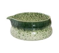 Fenteer Japanese Ceramic Matcha Bowl Traditional Tea Making Elegant Creative Tableware, Porcelain Tea Bowl for Home Living Room Women, Green