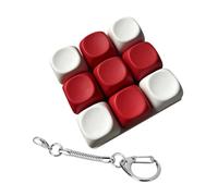 Fenteer Keyboard Fidget Keychain,Finger Keyboards Toy Gift Portable Sensory Toy Keyboard Clicker for Adults Purse Travel Walls Doors, White Red