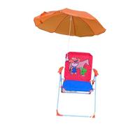 Fenteer Kids Beach Chair with Umbrella Outdoor Portable Chair Outdoor Folding Lounge for Travel Camping Backyard, A