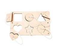 Fenteer Kids Busy Board DIY Accessories Educational Sensory Toy Early Teaching Learning Activity Center Board for Plane Travel Toys Toddler Kids, Shape Matching