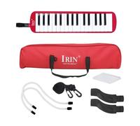 Fenteer Kids Harmonica with Case Easy to Use Complete Set Portable Easy Playing Musical Keyboard Toy for Friends Beginner Player Gift, red