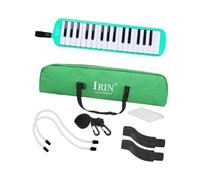Fenteer Kids Harmonica with Case Easy to Use Complete Set Portable Easy Playing Musical Keyboard Toy for Friends Beginner Player Gift, green