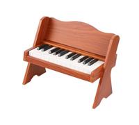 Fenteer Kids Piano Keyboard 25 Keys Home Use Musical Instrument Learning for Children Teaching Toddler Music Learning Toy Small Piano, Bright Wood Color