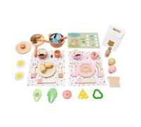 Fenteer Kids Pretend Play Kitchen Set Pretend Cooking Toy Pot Pan Accessories Simulation Kitchen Toy Roles Playing for Travel Nursery
